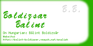 boldizsar balint business card