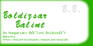 boldizsar balint business card